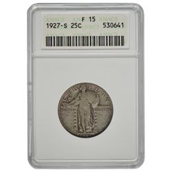 1927-S Standing Liberty Quarter ANACS F15