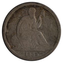 1838-O Seated Liberty No Stars Dime