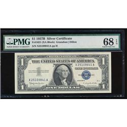 1957B $1 Silver Certificate Note PMG 68EPQ