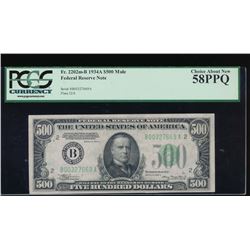 1934A $500 New York Federal Reserve Note PCGS 58PPQ