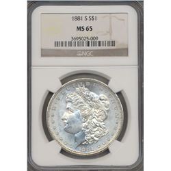 1881-S $1 Morgan Silver Dollar Coin NGC MS65