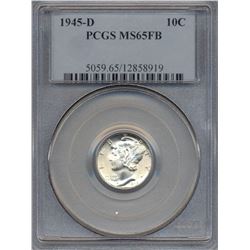1945-D Mercury Dime Coin PCGS MS65FB