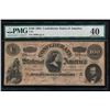 Image 1 : 1864 $100 Confederate States of America Note PMG 40