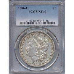 1886-O $1 Morgan Silver Dollar Coin PCGS XF40