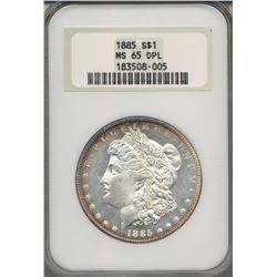 1885 $1 Morgan Silver Dollar Coin NGC MS65DPL
