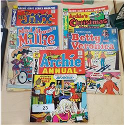 5 VINTAGE ARCHIE/BETTY & VERONICA COMICS