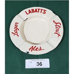 1950'S LABATT'S BEER PORCELAIN ASHTRAY