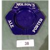 Image 1 : VINTAGE 1950'S MOLSON'S BEER PORCELAIN ASHTRAY
