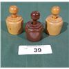 Image 1 : 3 SMALL WOOD BUTTER PRESS STAMPS