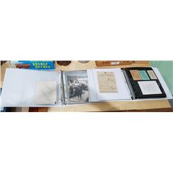 2 BINDERS OF ORIGINAL PICTURES, VINTAGE ADS ETC