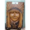Image 1 : CARVED INDIAN CHIEF PLAQUE