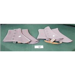 2 PAIRS OF ANTIQUE SHOE SPATS