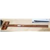 Image 1 : 3 VINTAGE DRAFTING T-SQUARES & WOOD RULER