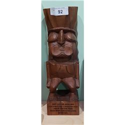 CARVED WOOD TIKI STATUE