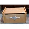 Image 1 : WOOD TRUNK W/METAL TEXAS BULL LOGO