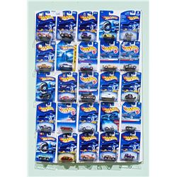 25 1990'S-2000'S HOTWHEELS UNOPENED PACKAGES