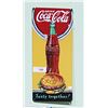 Image 1 : COCA COLA "TASTY TOGETHER" HAMBURGER EMBOSSED SIGN
