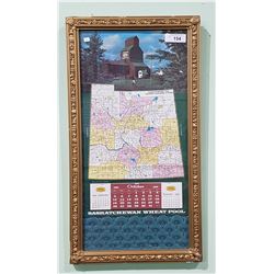 GILT FRAMED 1969 SASKATCHEWAN WHEAT POOL CALENDAR