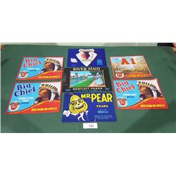 7 ORIGINAL FRUIT LABELS