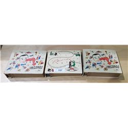 3 VINTAGE BINDERS OF 45'S