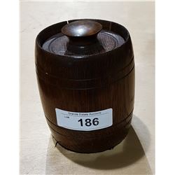 VINTAGE WOOD TEA/COFFEE BARREL