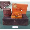 Image 1 : 4 PIECE COLLECTIBLE WOOD BOXES & TOBACCO TINS