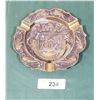 Image 1 : LARGE VINTAGE BRASS ASHTRAY CASTLE & COAT OF ARMS