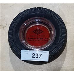 VINTAGE RADCO SALES LTD RUBBER TIRE ASHTRAY
