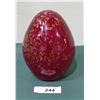Image 1 : MURANO ART GLASS EGG W/COPPER FLECKS