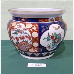 GOLD IMARI ASIAN CERAMIC PLANTER