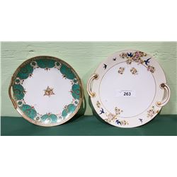 2 NORITAKE HANDPAINTED PLATES