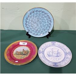 3 COLLECTIBLE CHINA PLATES