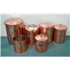 Image 1 : 6 COPPER CANNISTERS