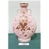 Image 1 : VICTORIAN HAND PAINTED SATIN GLASS VASE
