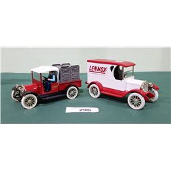 2 DIE CAST TRUCK COIN BANKS