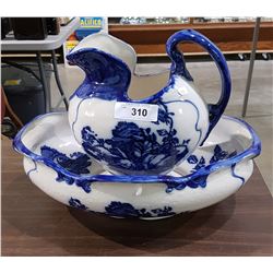 VINTAGE STAFFORDSHIRE JUG & BASIN