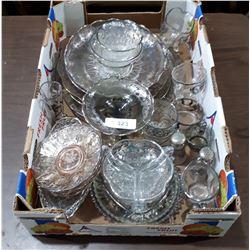 BOX LOT STERLING SILVER OVERLAY GLASS