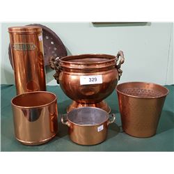 5 VINTAGE COPPER PIECES