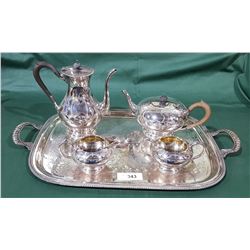 5 PC SILVER PLATE TEA SERVICE