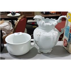 VINTAGE JUG & CHAMBER POT