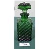 Image 1 : VINTAGE GREEN GLASS WHISKEY DECANTER