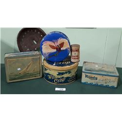 5 VINTAGE COLLECTIBLE TINS