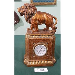 FIGURAL LION CLOCK