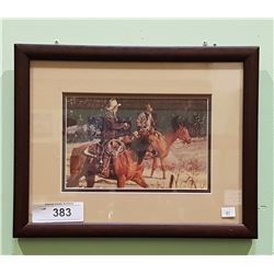 FRAMED COWBOY PRINT BY ARNOLD MOSLEY