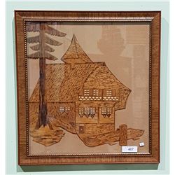 VINTAGE FRAMED MATCHSTICK PICTURE