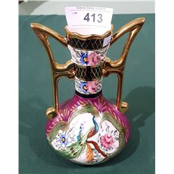 H. BEQUET QUAREGNON HANDPAINTED VASE