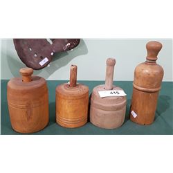 4 ANTIQUE BUTTER PRESSES