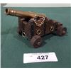 Image 1 : BRASS CANNON ON WOOD STAND