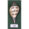 Image 1 : UNIQUE SEASHELL W/APPLIED SILVER & TURQUOISE ZODIAC MOTIF
