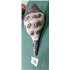 Image 3 : UNIQUE SEASHELL W/APPLIED SILVER & TURQUOISE ZODIAC MOTIF